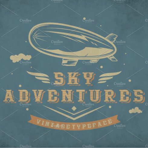 Sky Adventures Vintage Typeface cover image.