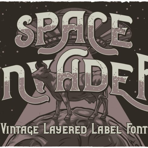 Space Invader Layered Font cover image.