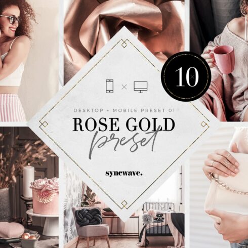 Rose Gold Lightroom Presets Bundlecover image.