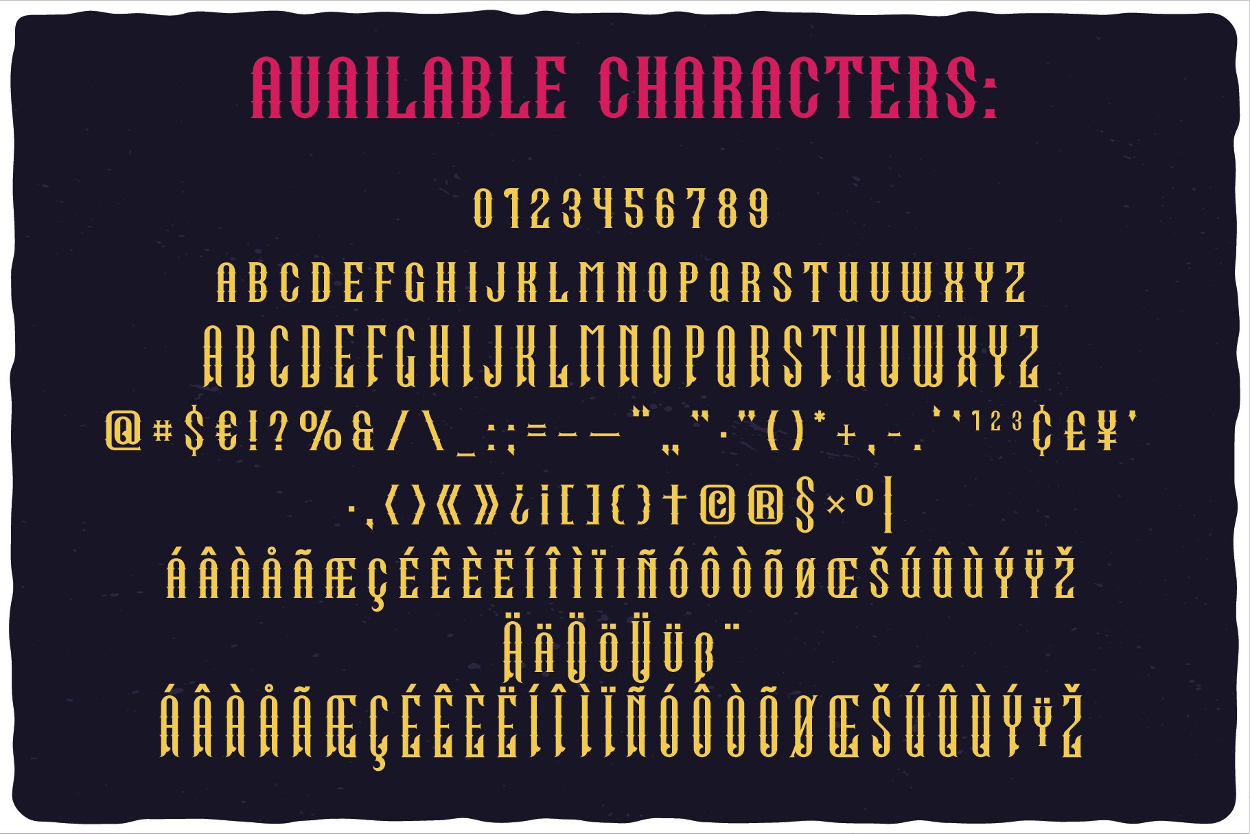 Tattoo Master label font preview image.