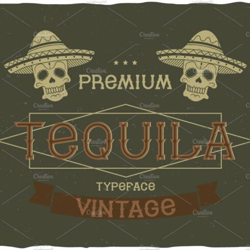 Tequila Vintage Label Typeface cover image.