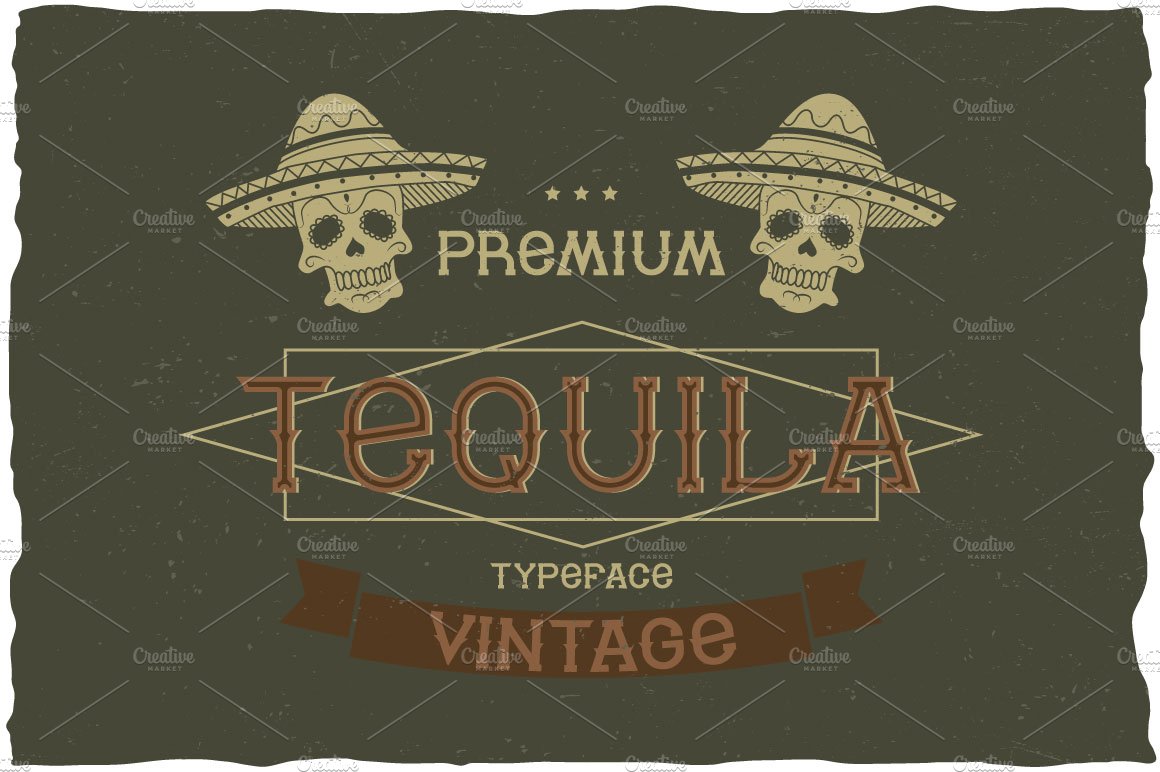 Tequila Vintage Label Typeface cover image.