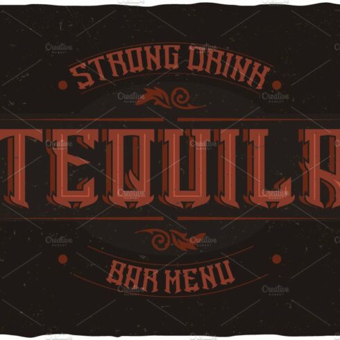 Tequila Vintage Label Typeface cover image.