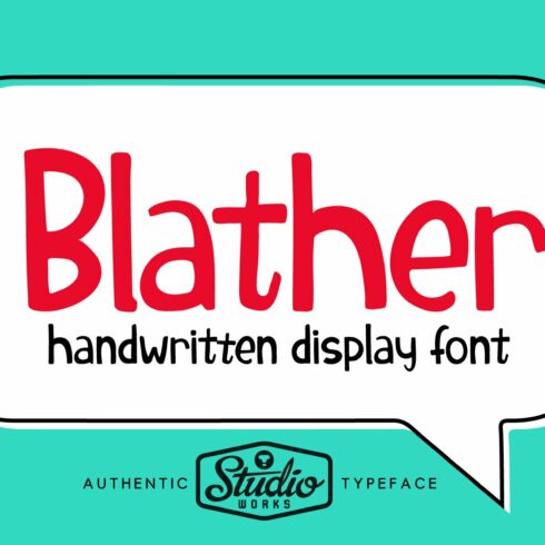 Blather | Handwritten Display Font cover image.
