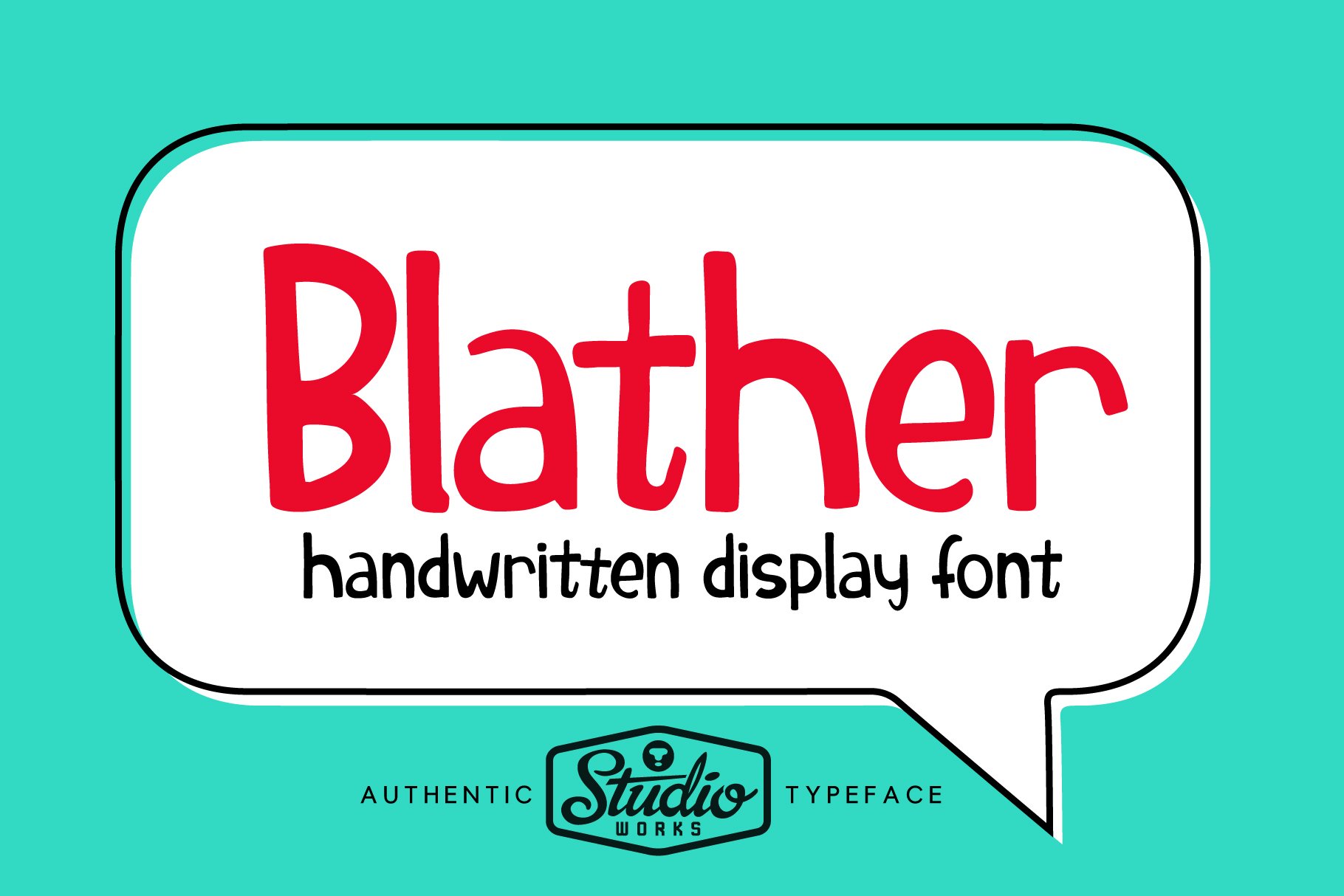 Blather | Handwritten Display Font cover image.