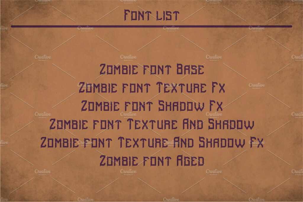Zombie Font File Zombie Modern Label Typeface – MasterBundles