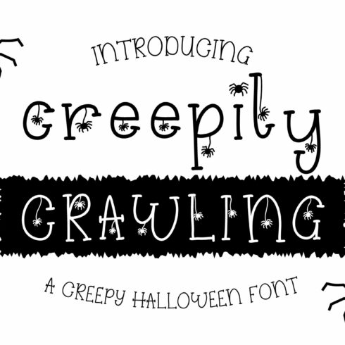 Creepily Crawling Halloween Font cover image.