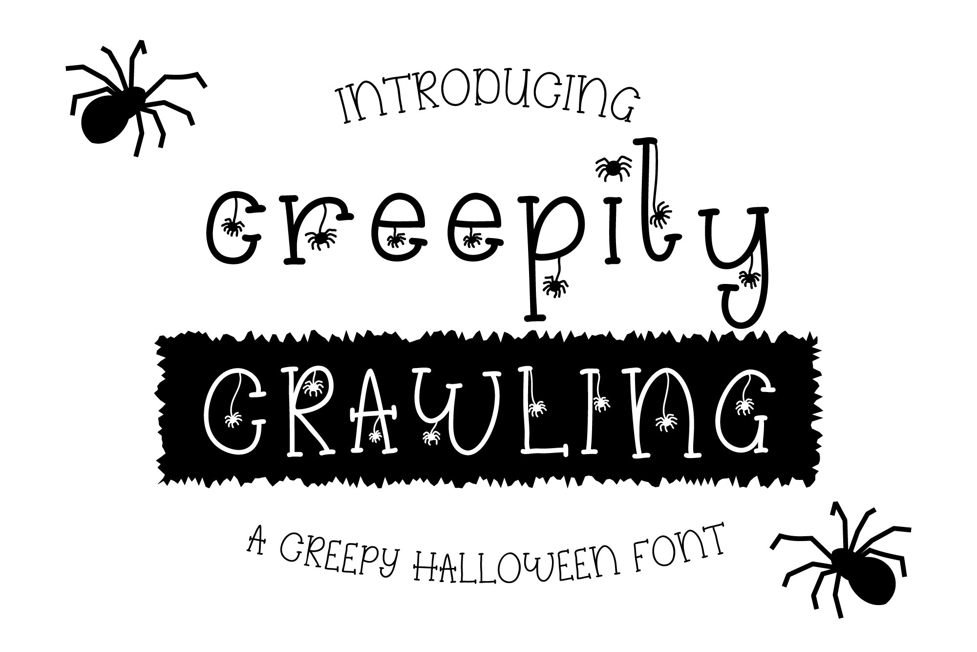 Creepily Crawling Halloween Font cover image.