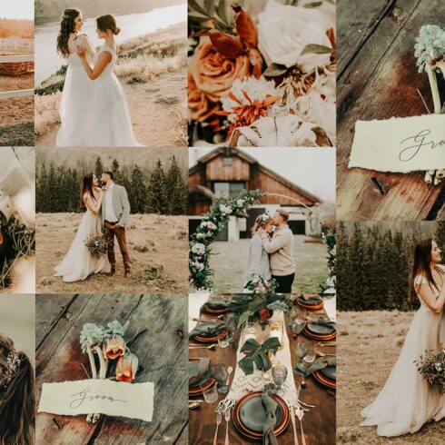 10 EARTHY WEDDING LR MOBILE PRESETScover image.