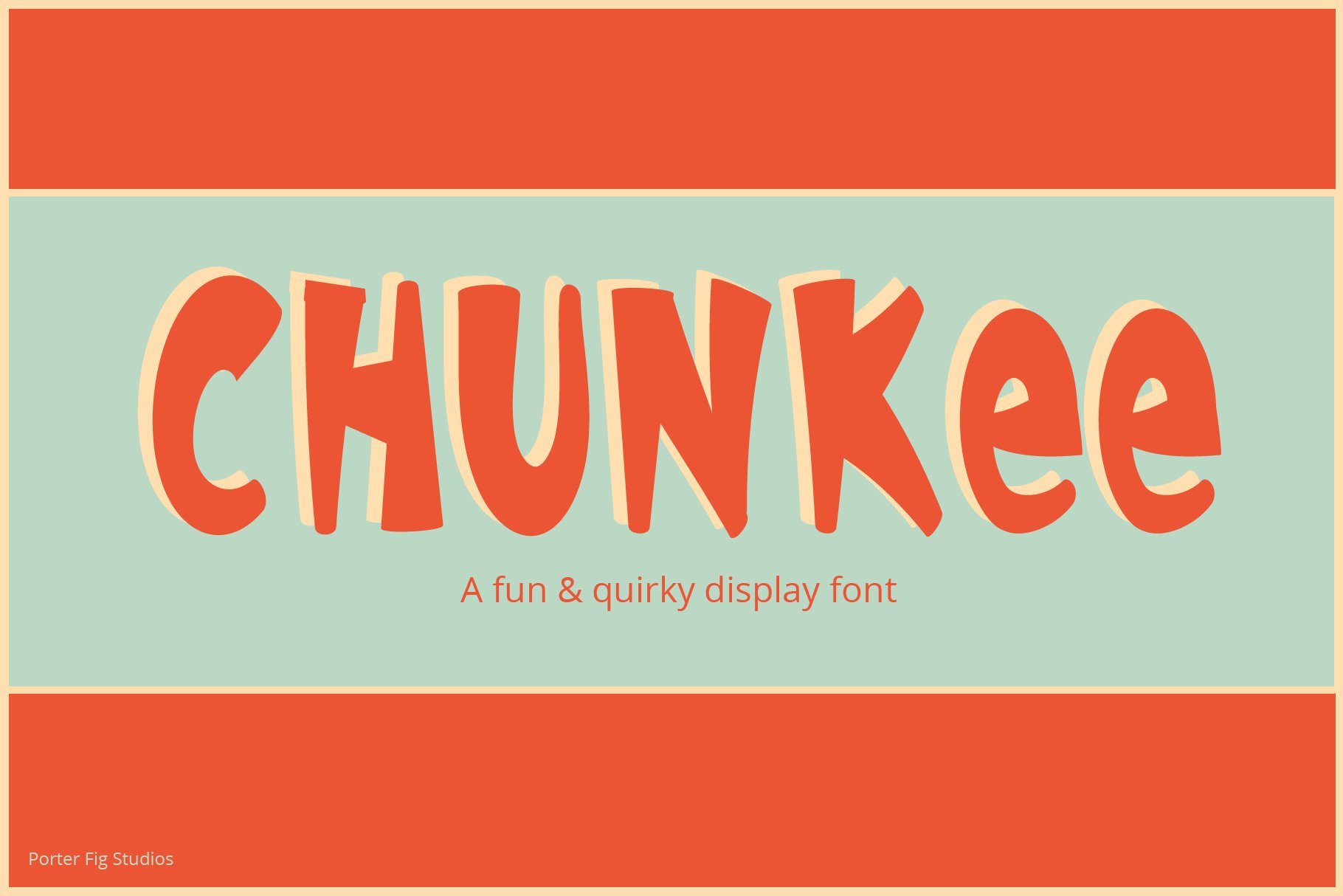 Chunkee Bold Quirky Display Font cover image.