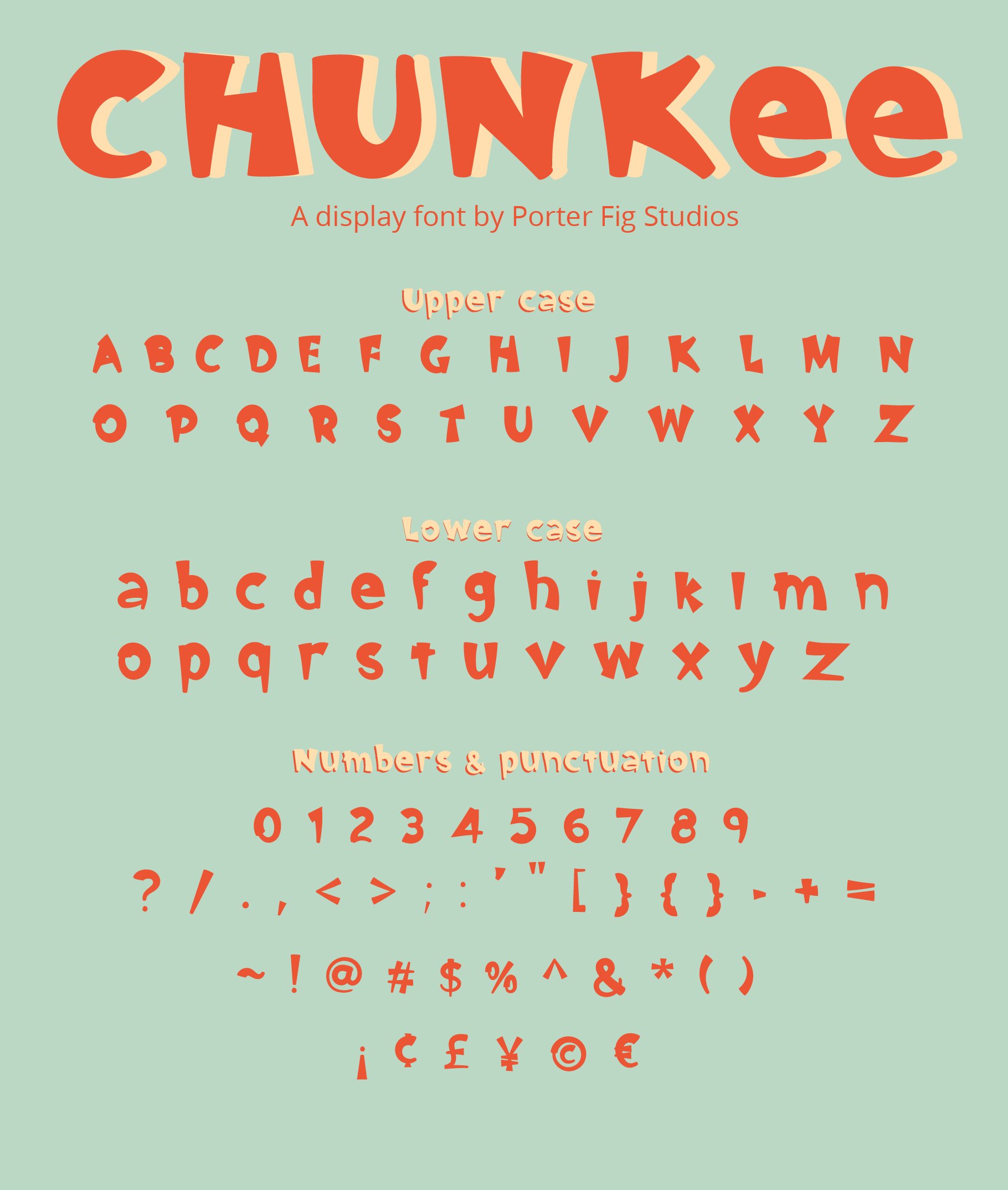 Chunkee Bold Quirky Display Font preview image.