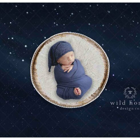 Night Sky Newborn Digital Backdropcover image.