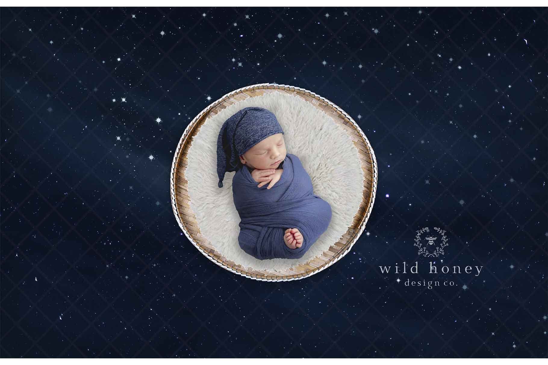 Night Sky Newborn Digital Backdropcover image.