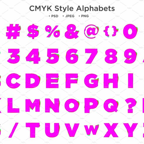 CMYK Style Alphabet, abc Typographycover image.