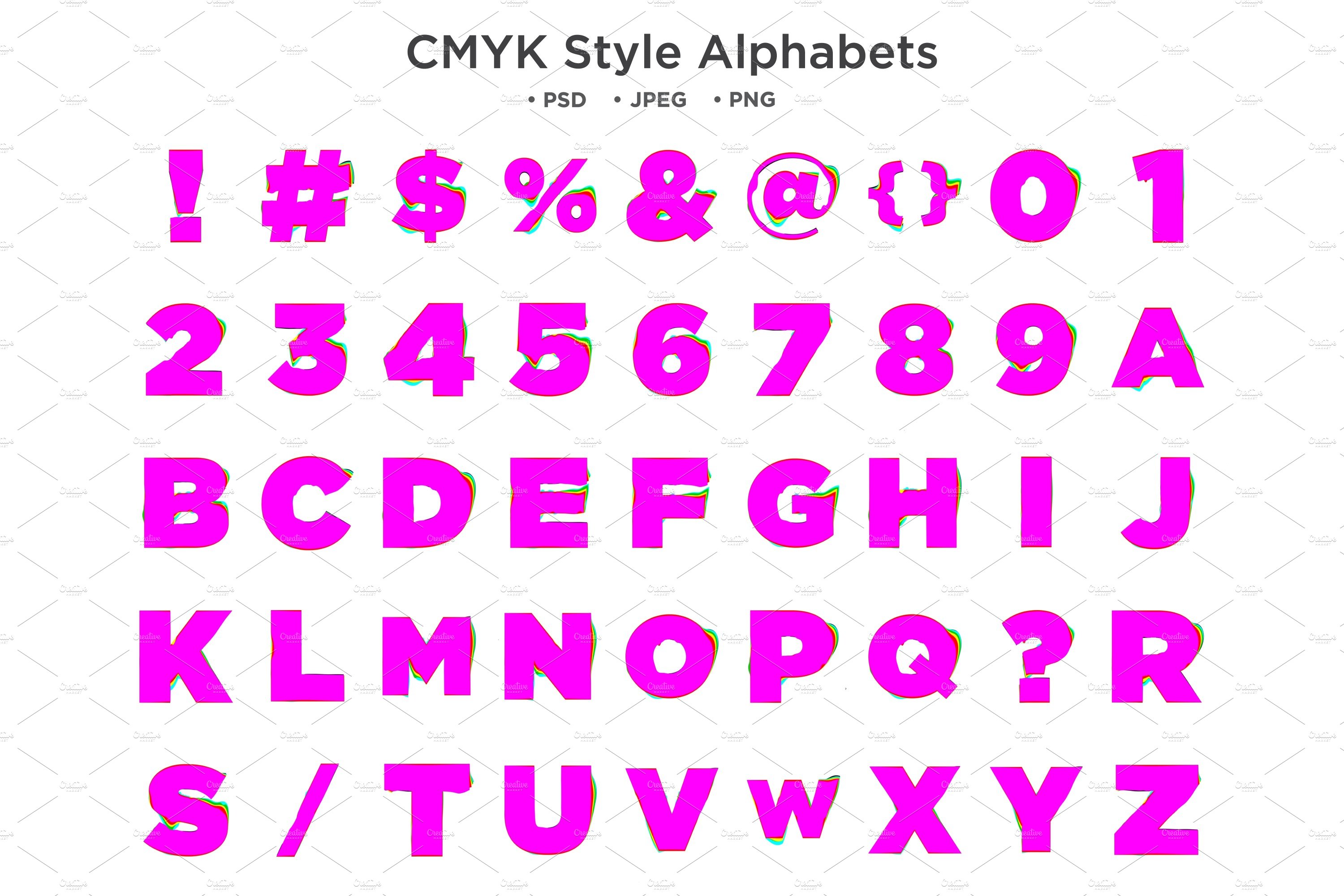 CMYK Style Alphabet, abc Typographycover image.