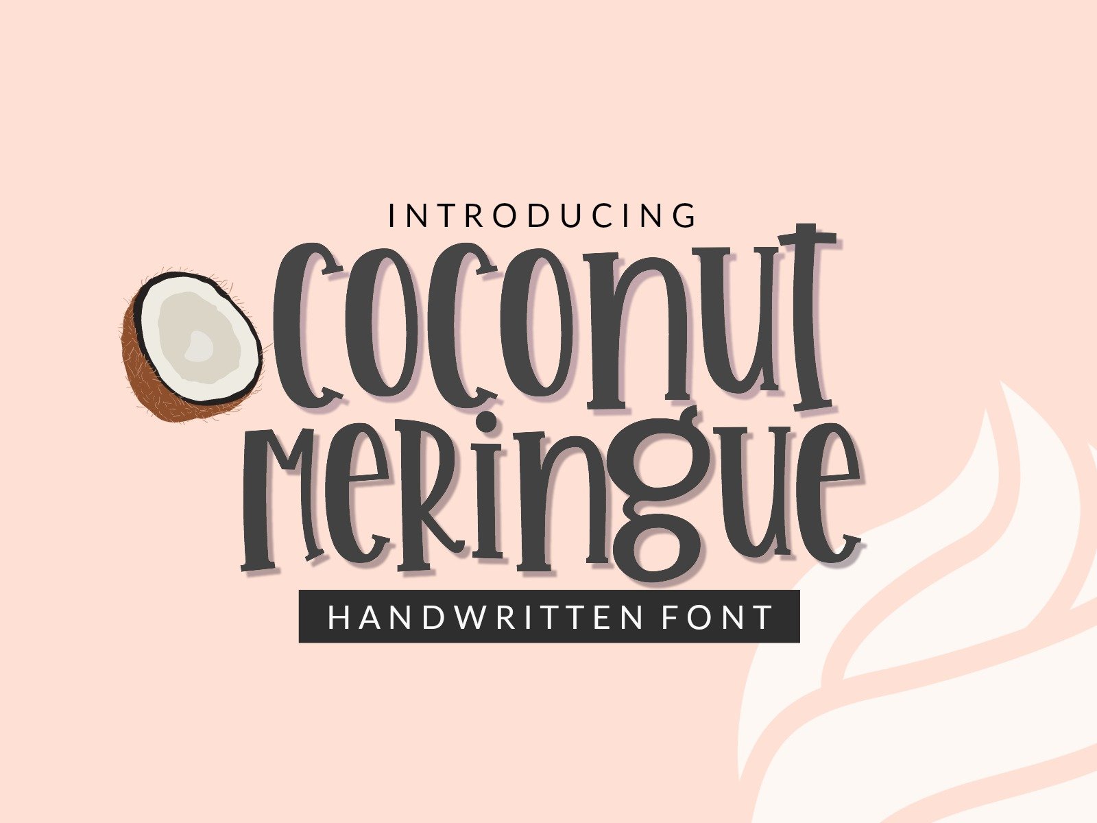 Coconut Meringue Handwritten Font cover image.