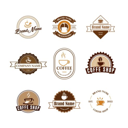 Coffee shop logo bundle cover image.