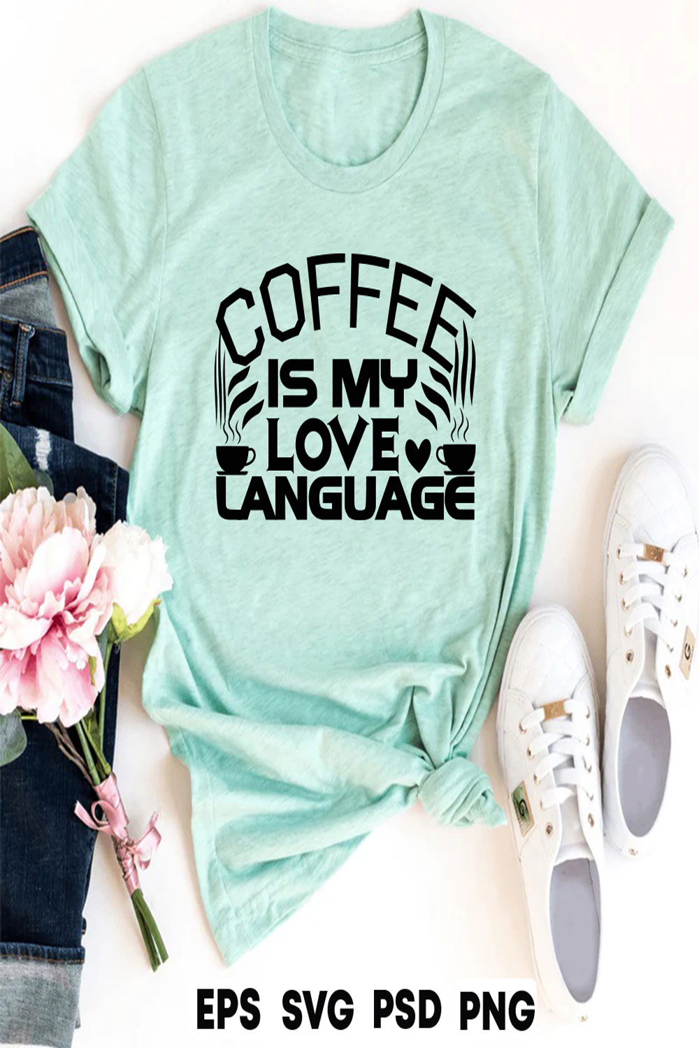 coffee is my love language pinterest preview image.