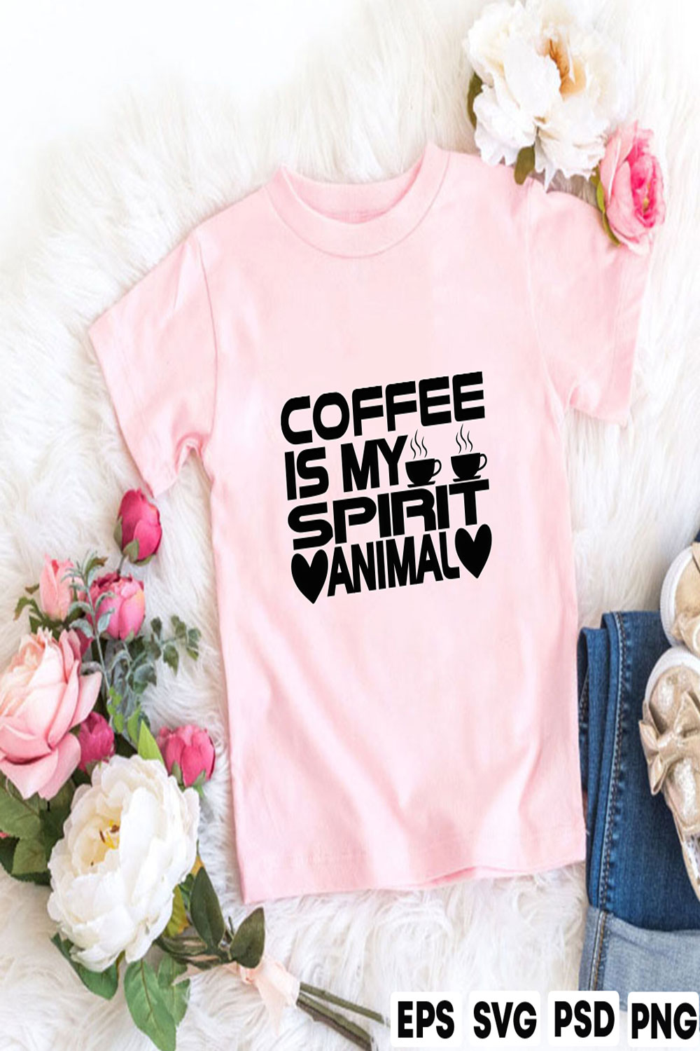 coffee is my spirit animal pinterest preview image.