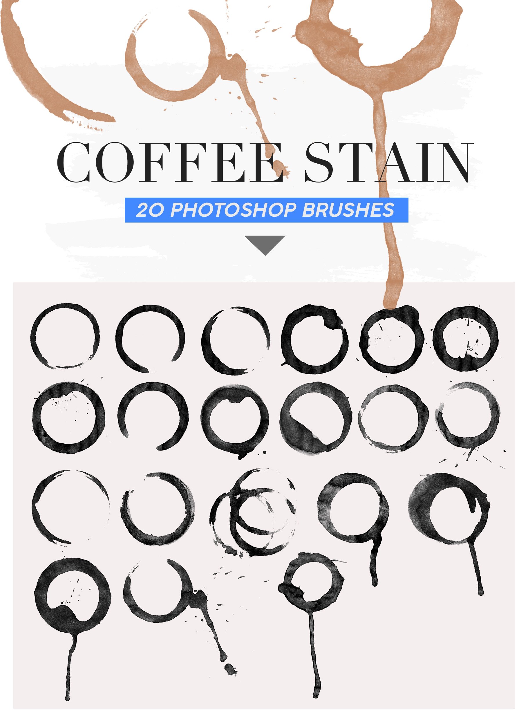coffee stain brushes preview 720