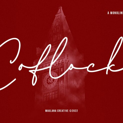 Coflocks Monoline Script Font cover image.