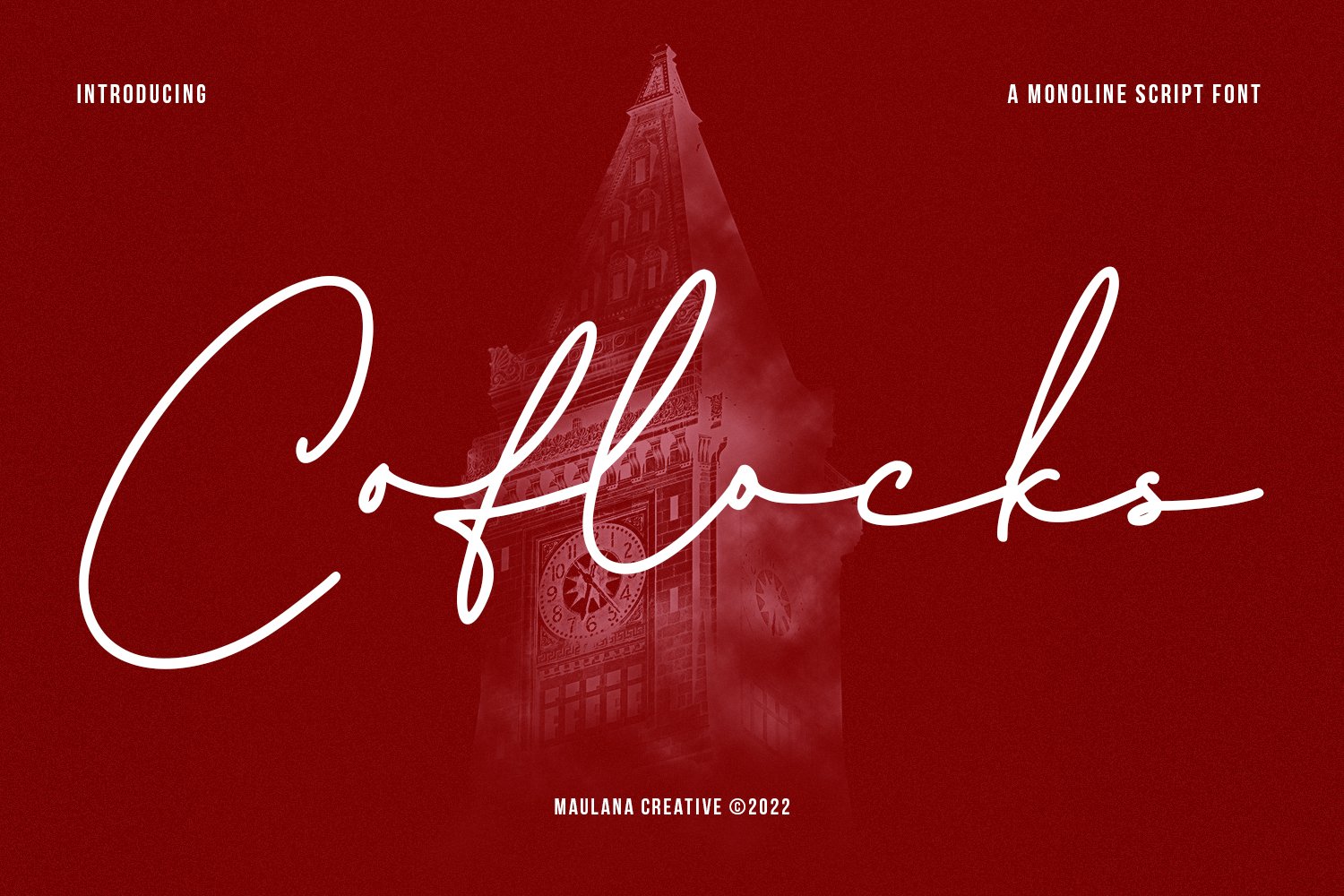 Coflocks Monoline Script Font cover image.