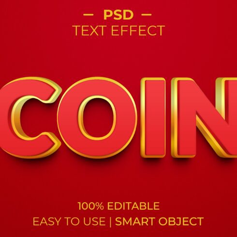 Coin Gold 3D Text Effect Stylecover image.