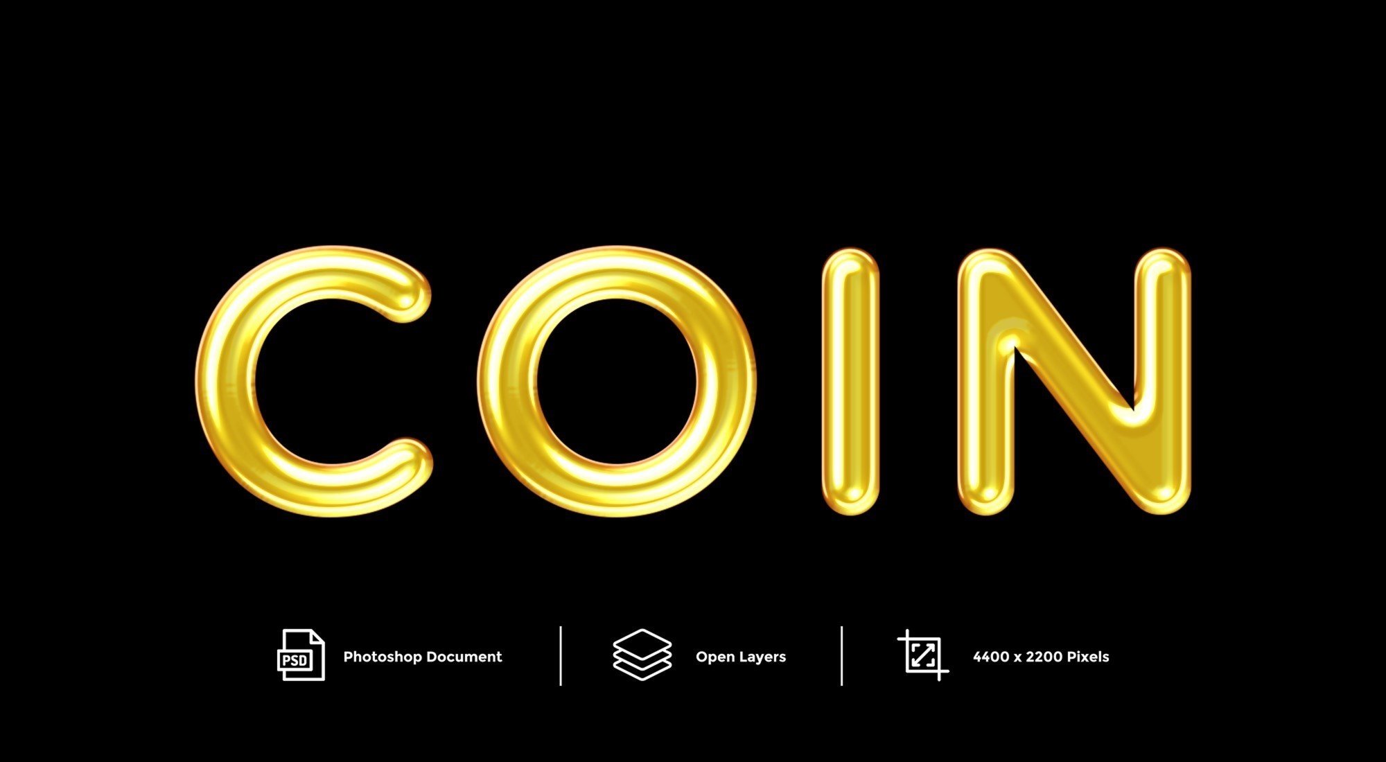 Coin Text Effect Designpreview image.