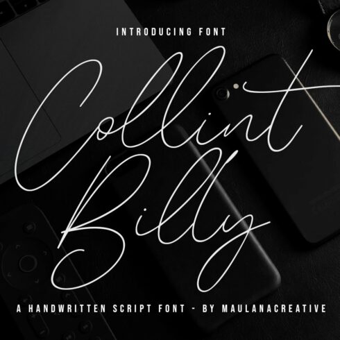 Collint Billy Signature Script Font cover image.