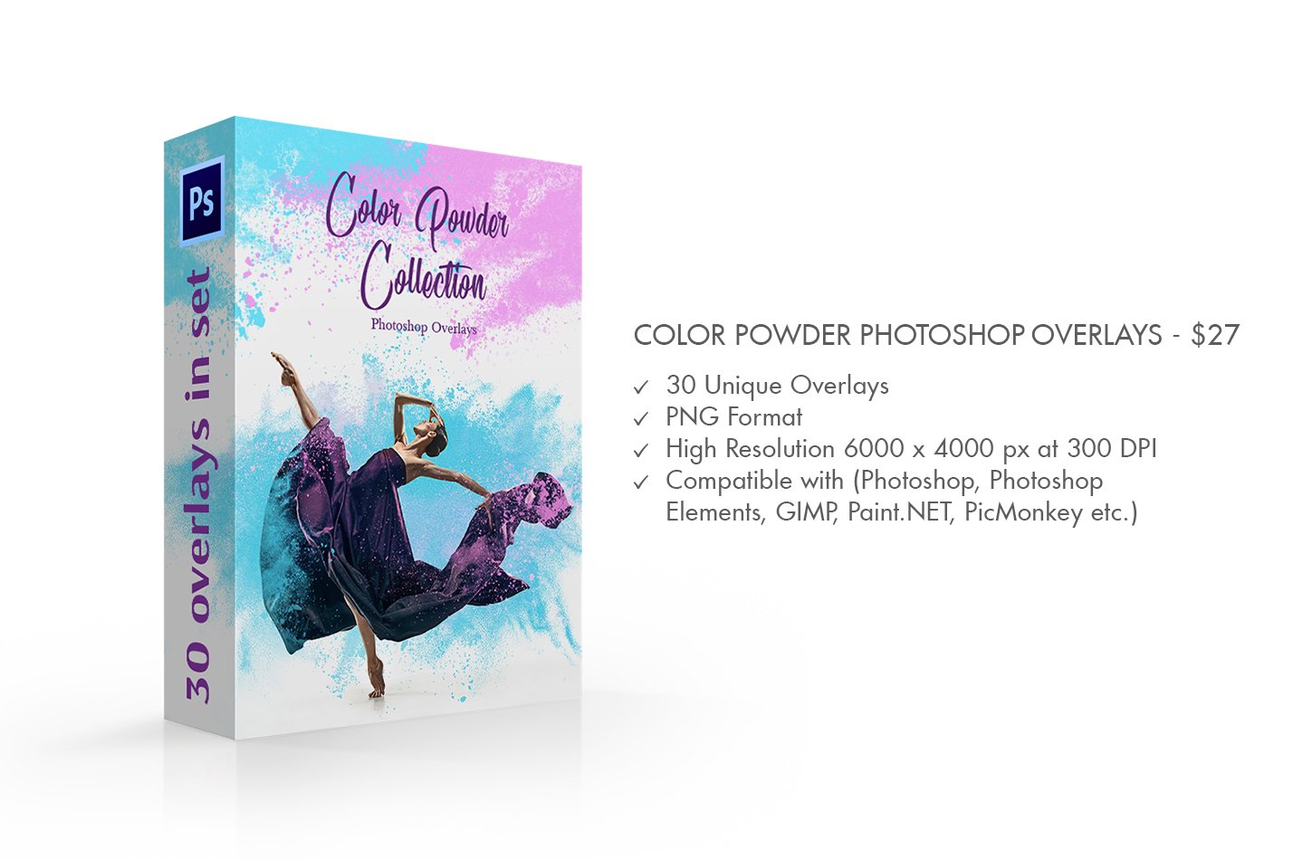 Color Powder Photoshop Overlayspreview image.