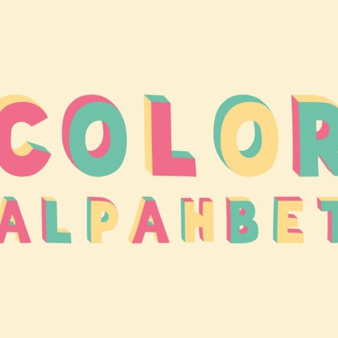 Vector Alphabet. Color cover image.