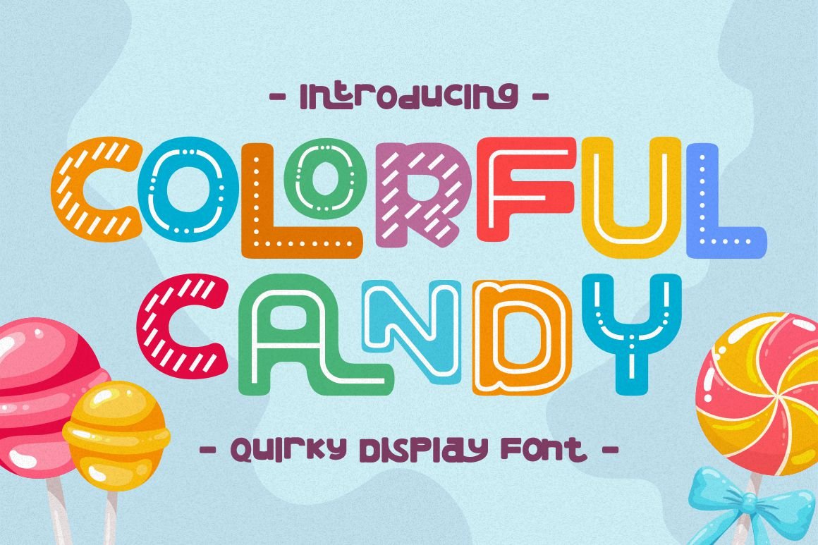 Colorful Candy - Quirky Display Font cover image.
