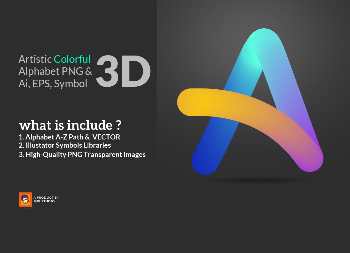 3D Colorful Font cover image.