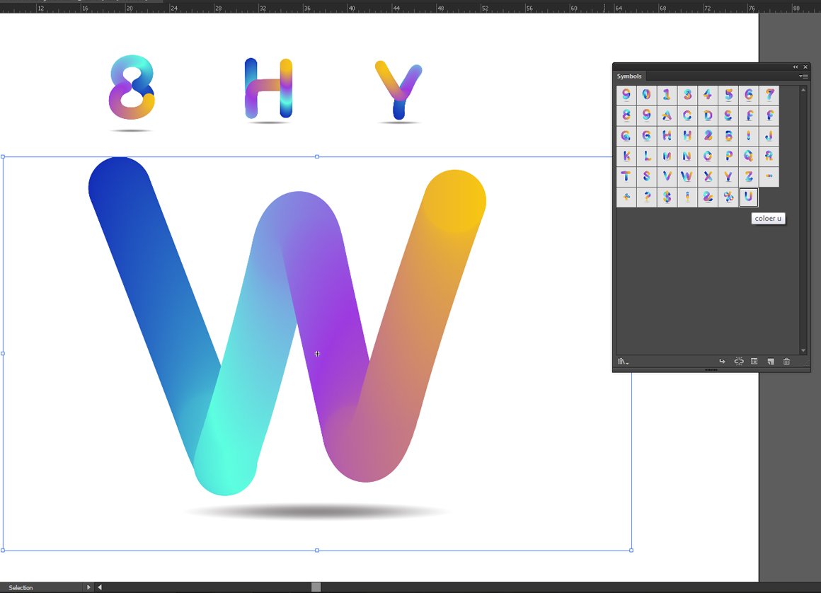 3D Colorful Font preview image.