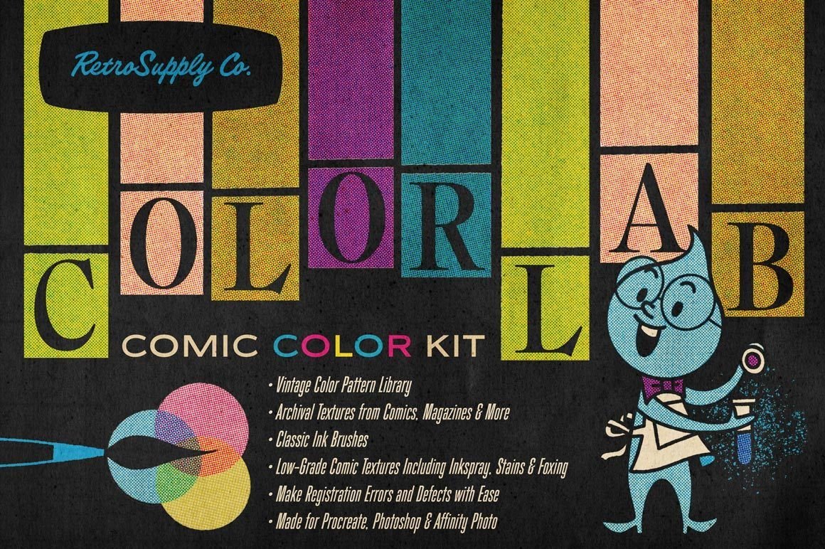 ColorLab Photoshop Vintage Comic Kitcover image.