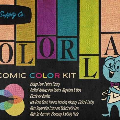ColorLab Photoshop Vintage Comic Kitcover image.