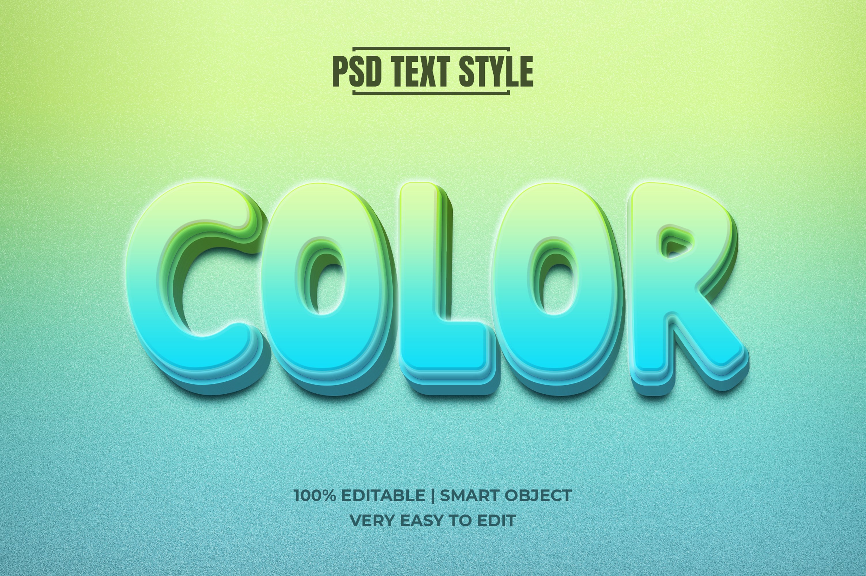 Colorful 3D Text Effect PSD Mockupcover image.