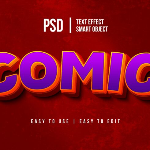 comic text effect in cartoon stylecover image.