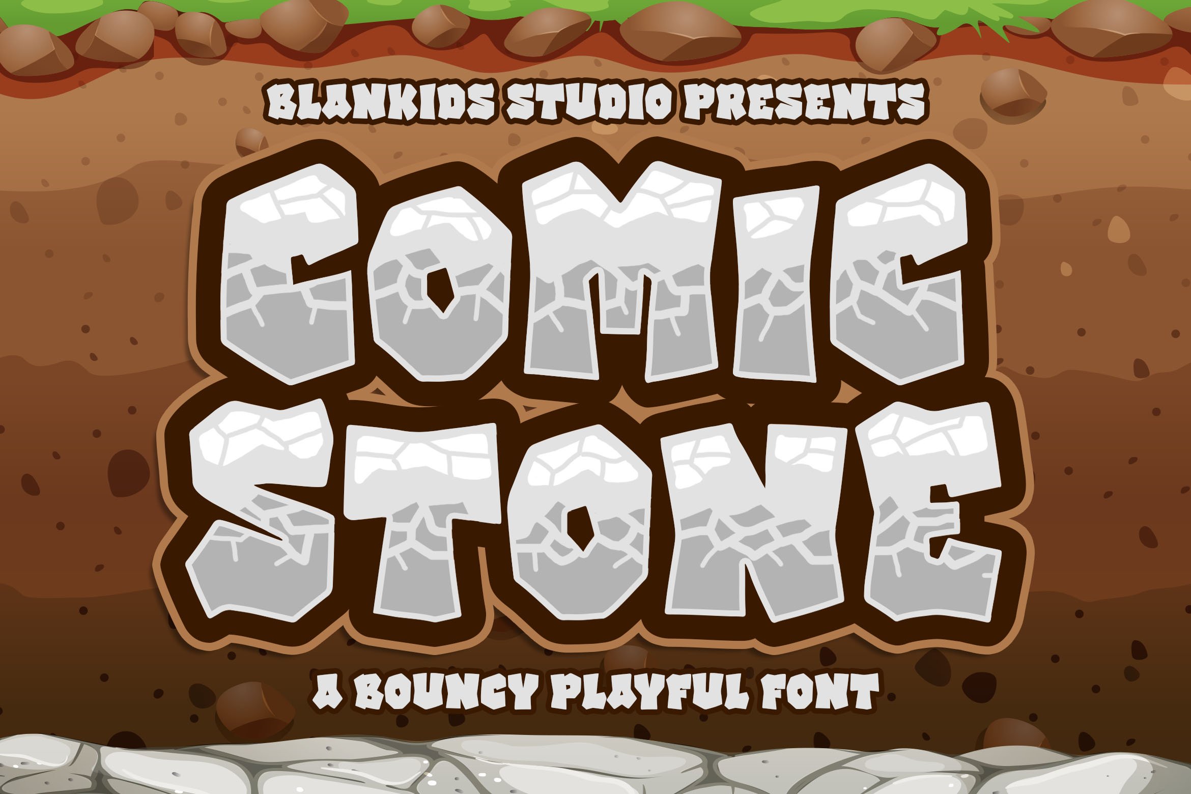 Comic Stone a Bouncy Playful Font cover image.