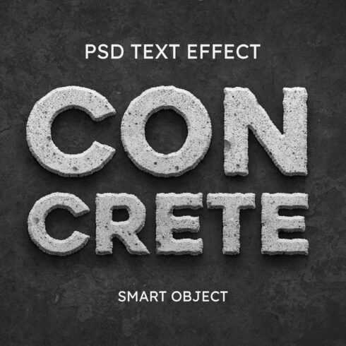 Concrete Text Effect PSDcover image.