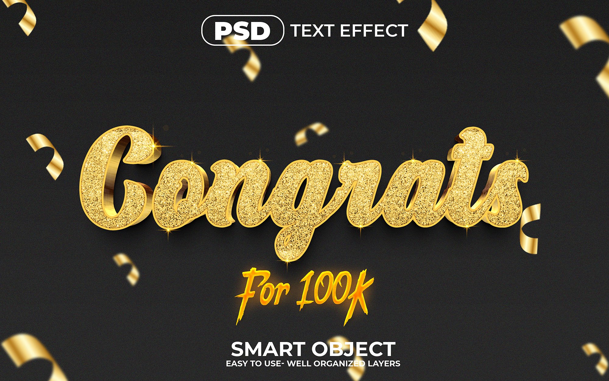Congrats 3d Editable Text Effect Stycover image.