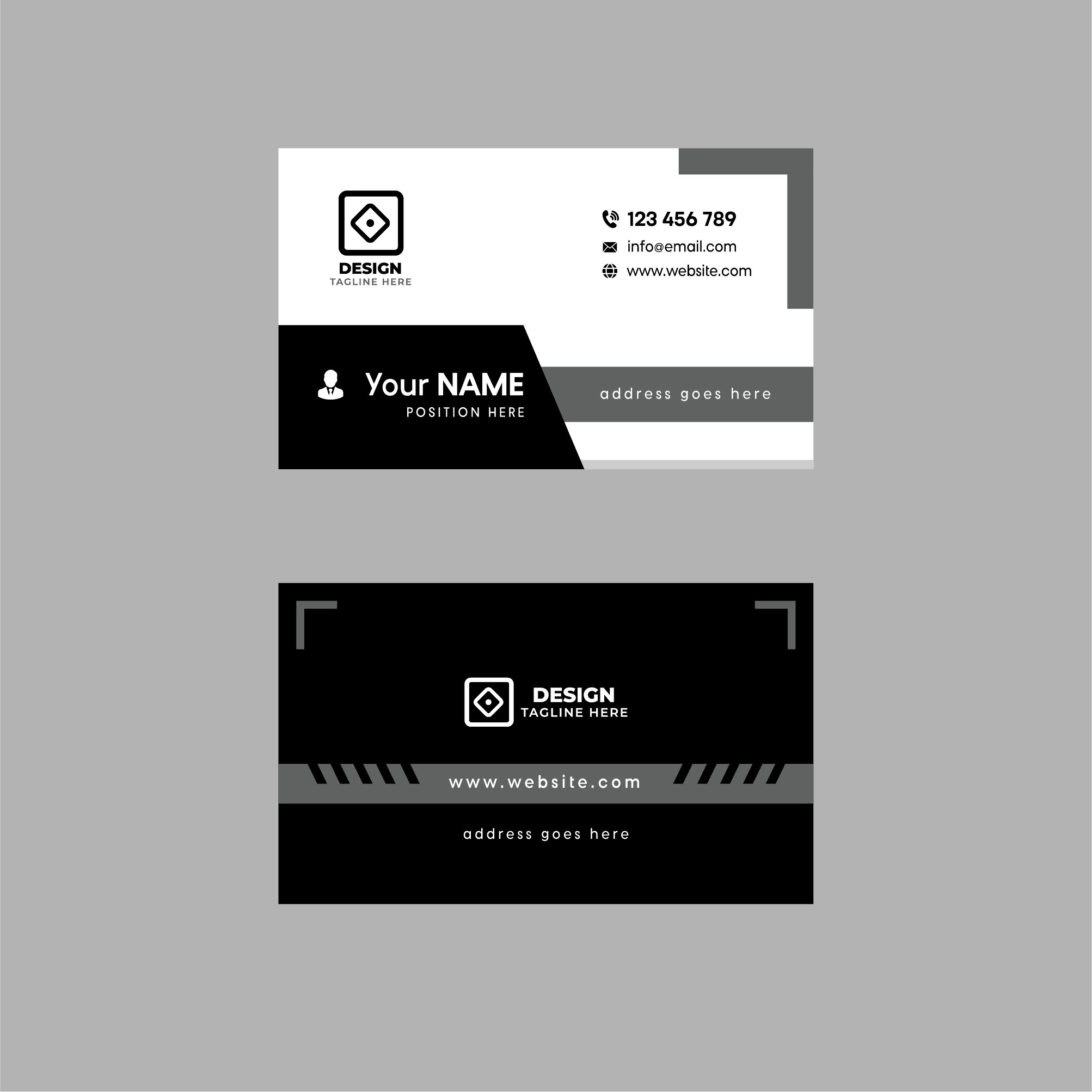 construction company modern elegent business card design 1 310