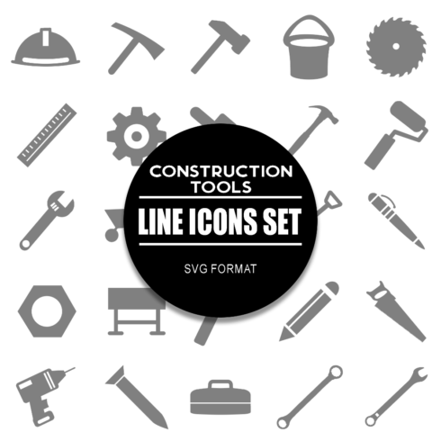 Construction Tools Icon Set cover image.