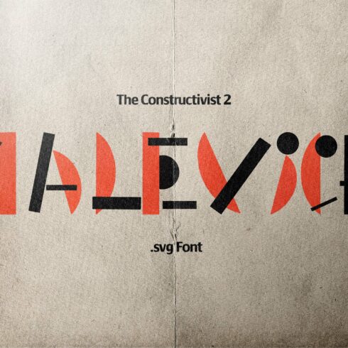 Malevich - The Constructivist Font#2 cover image.