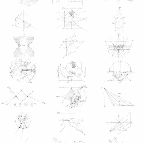 32 Technical PS Drawing Brushes MasterBundles