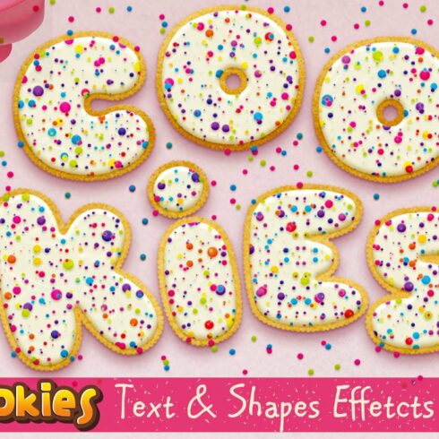 Cookies Text Effect Photoshop Actioncover image.