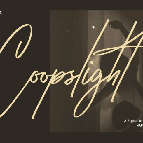 Coopslight Signature Script Font cover image.