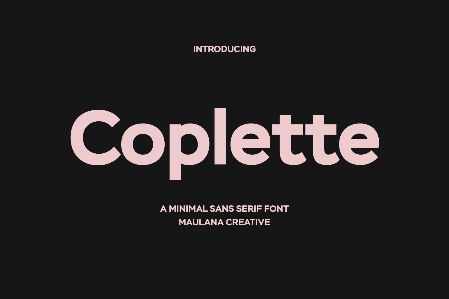 Coplette Minimal Sans Serif Font cover image.