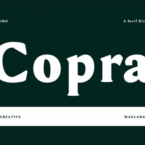 Copra Serif Display Fontcover image.