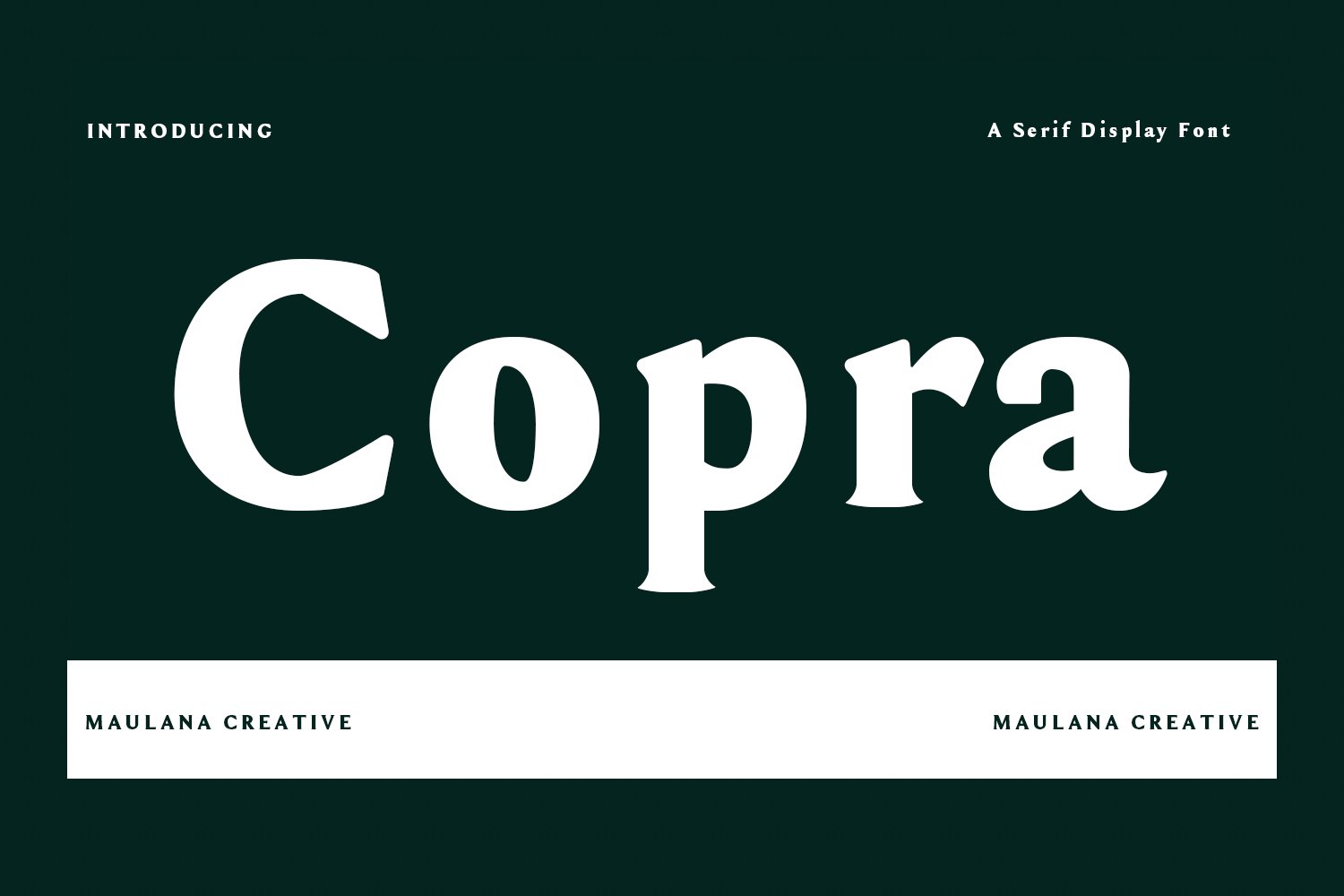 Copra Serif Display Fontcover image.